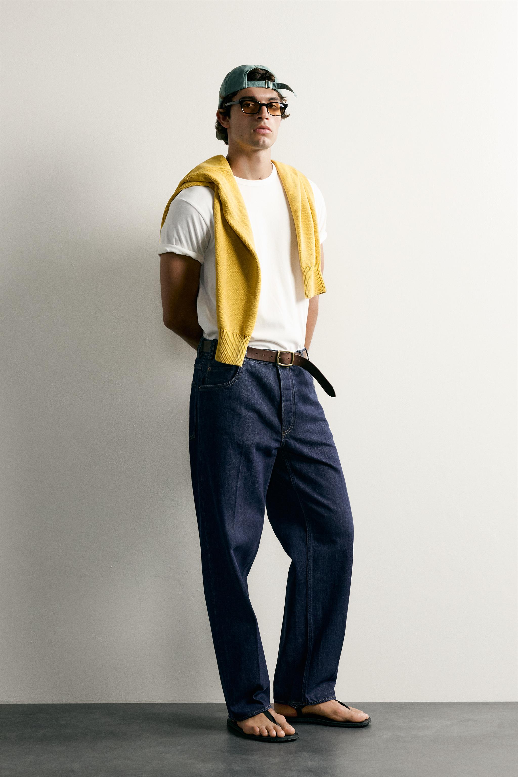 Zara YIKAMA EFEKTLİ REGULAR FIT T-SHIRT görsel 4