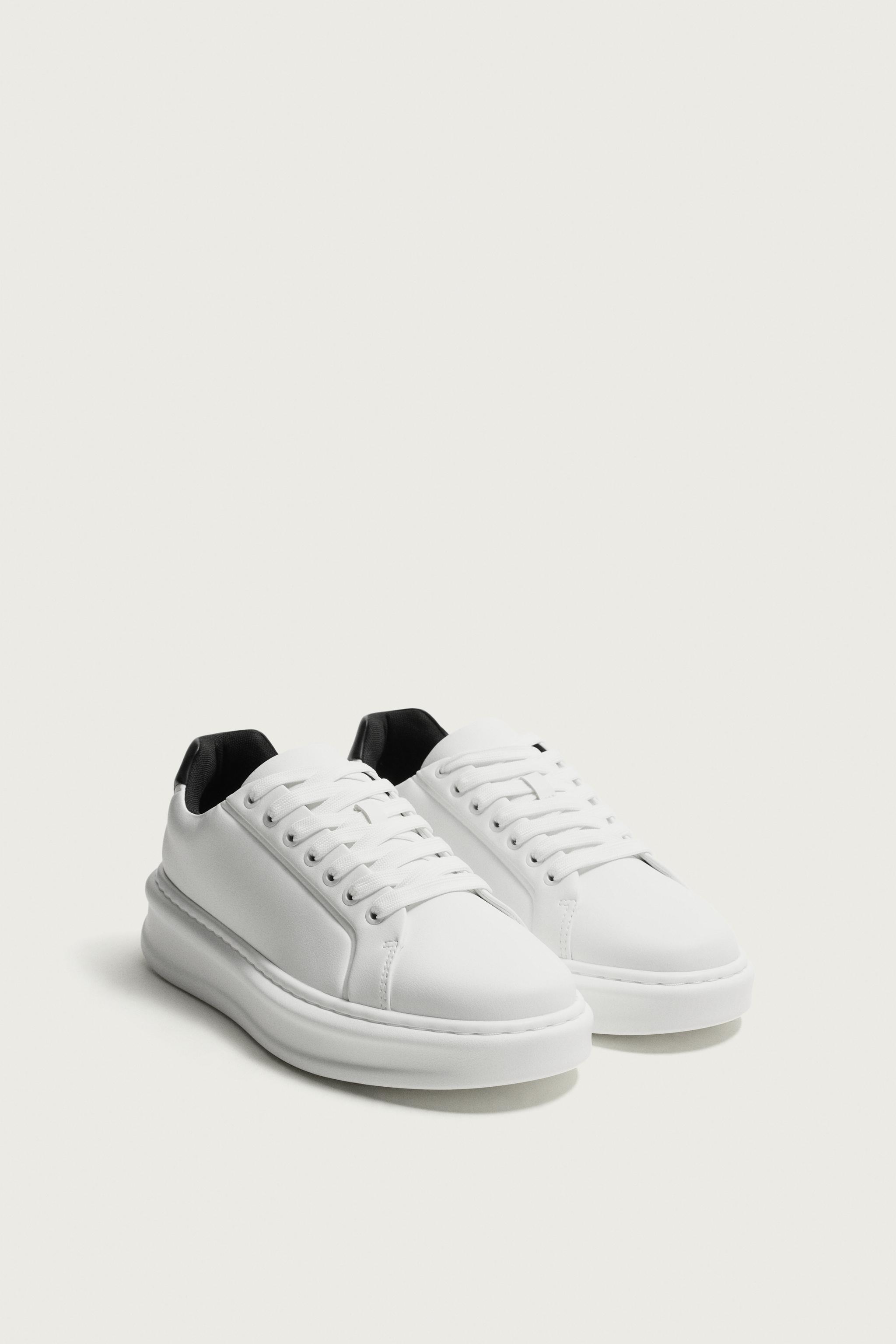 HEEL DETAIL SNEAKERS — White