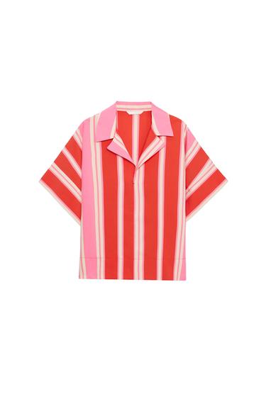 CAMISA RAYAS CUELLO POLO - Multicolor de Zara