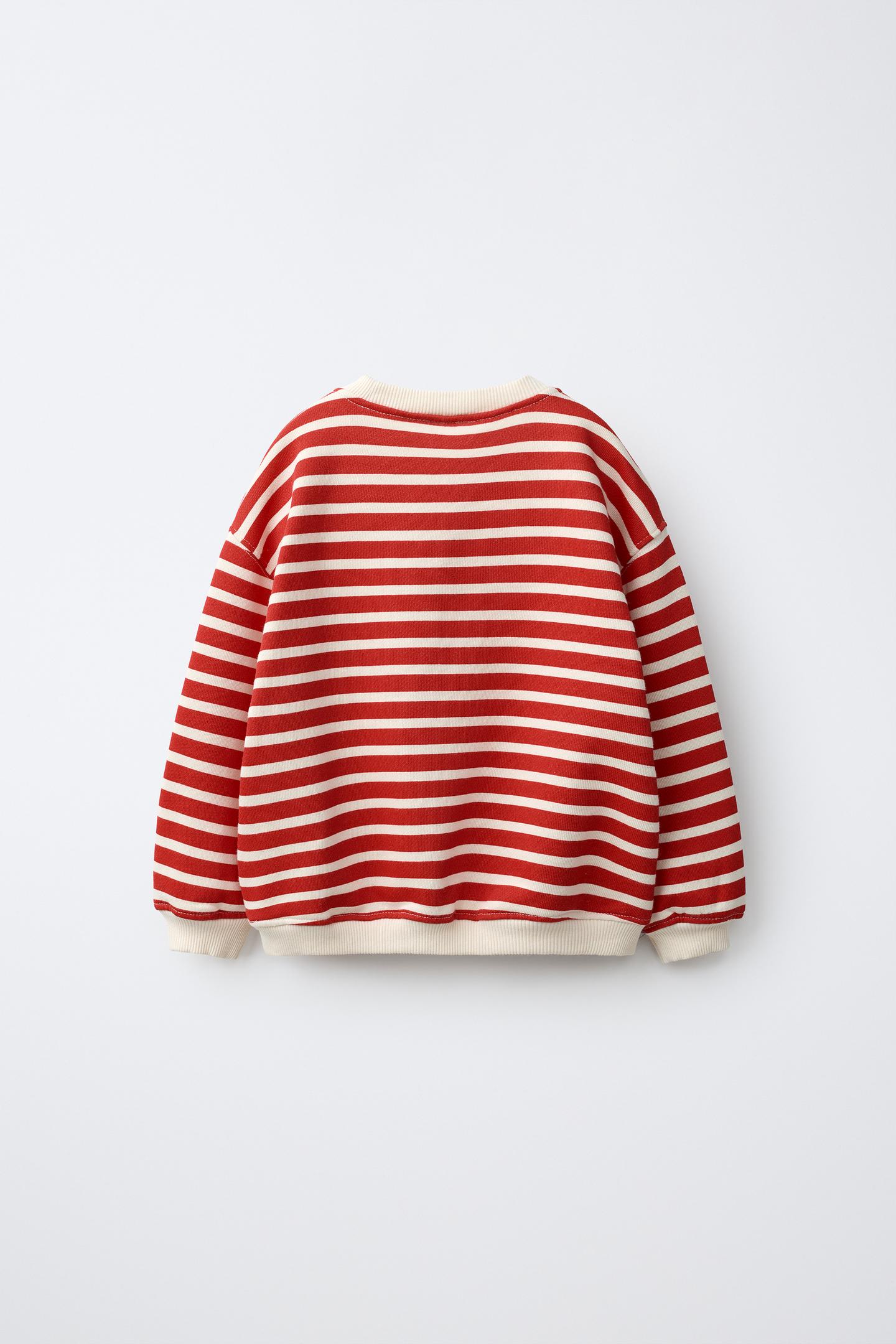 Детская толстовка Zara WHERE'S Wally?® Dreamworks Stripe, цвет: Красный / Белый — фото 2