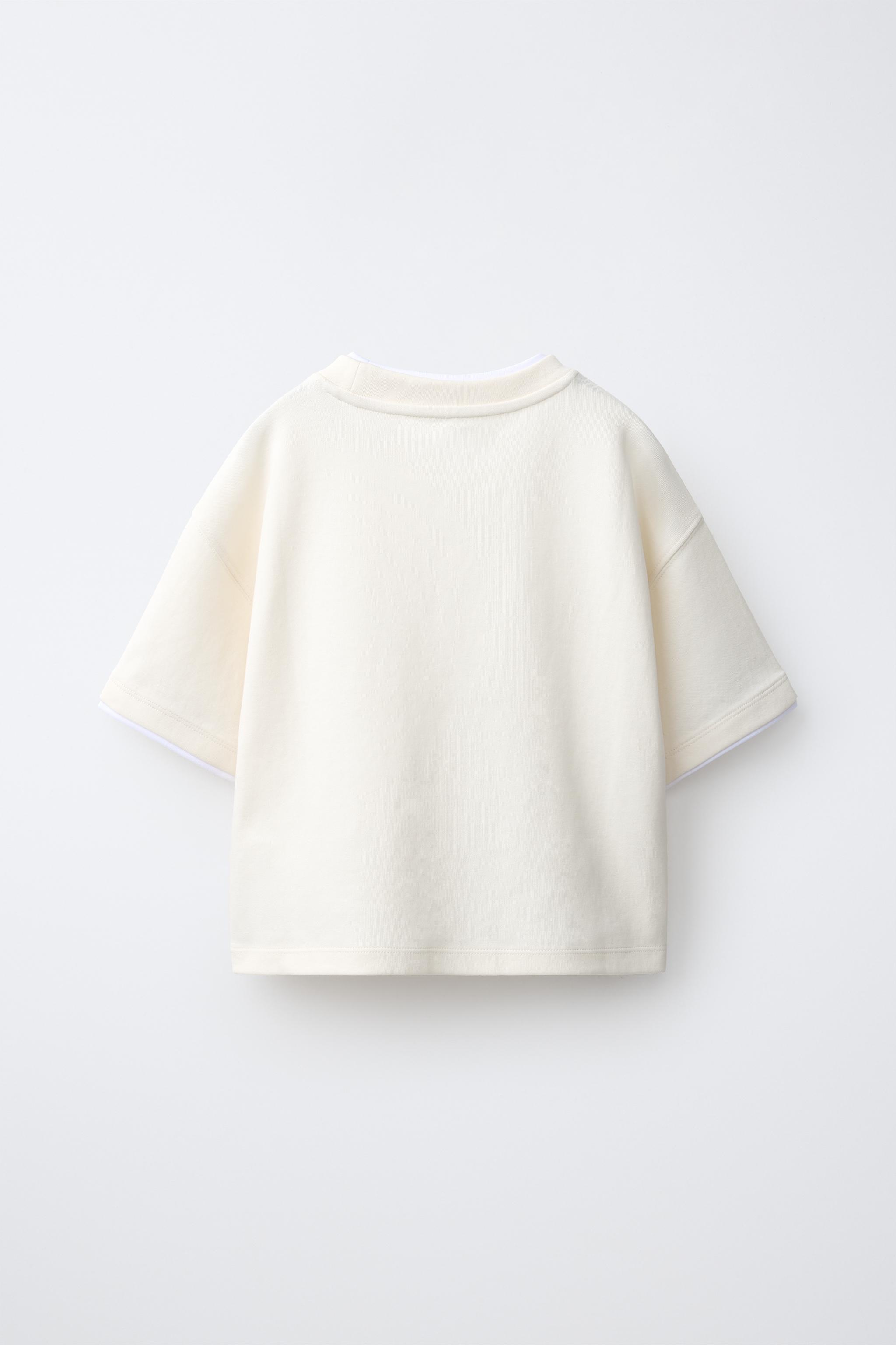 DOUBLE INTERLOCK T-SHIRT — Ecru