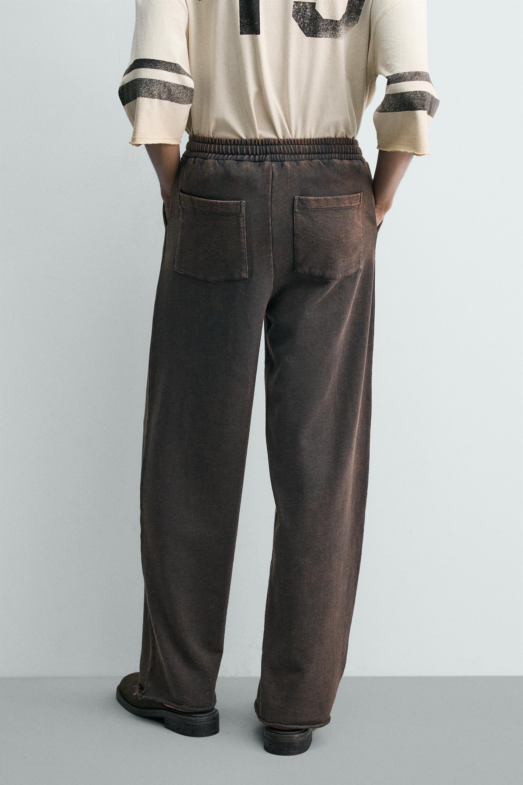 PANTALON JOGGING COUPE DROITE DÉLAVÉ