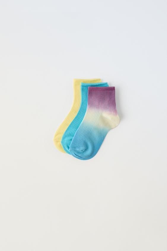 LOT DE TROIS PAIRES DE SOCQUETTES SALMON RIVER - Multicolore de Zara - Image 0