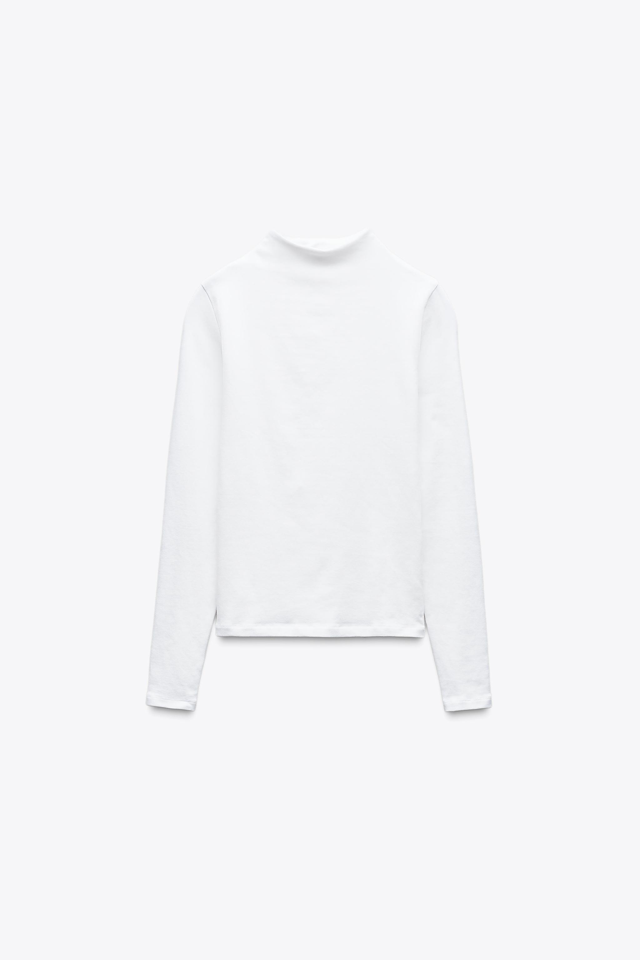 HIGH COLLAR TOP - Chocolate | ZARA Canada
