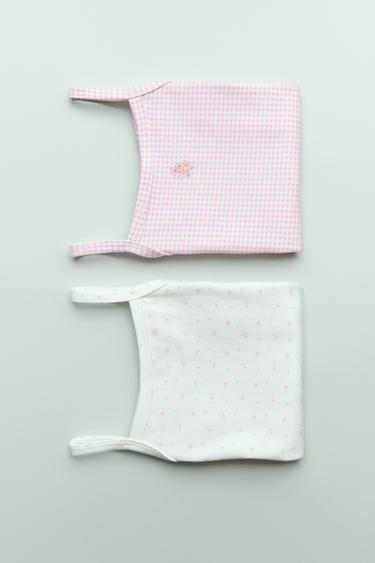 2-6 JAAR/ SET VAN TWEE T-SHIRTS MET VICHY RUIT EN BLOEMEN - Multicolour van Zara
