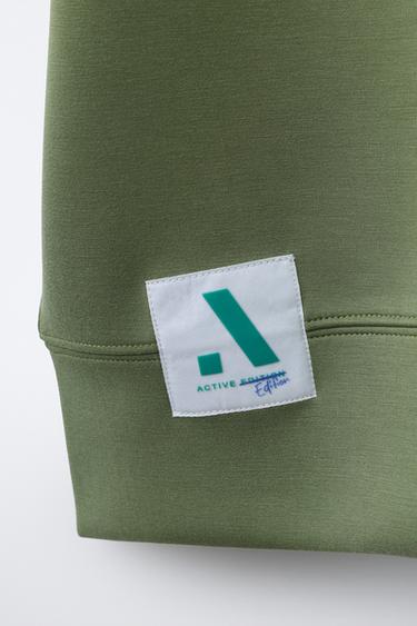 T-SHIRT SPORT LOGO - Vert moyen de Zara - Image 3