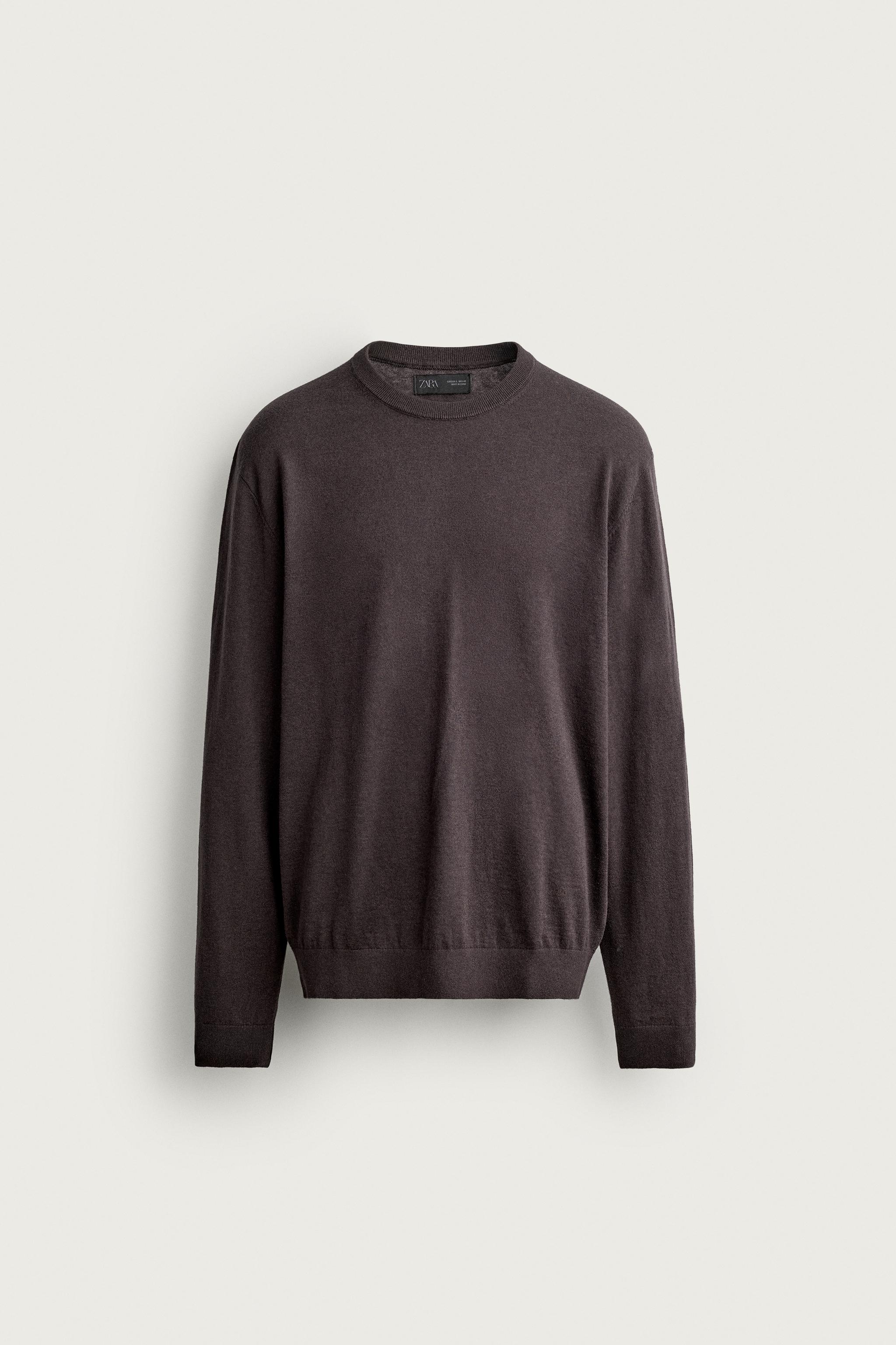 Zara REGULAR FIT PAMUK - KAŞMİR KAZAK görsel 7