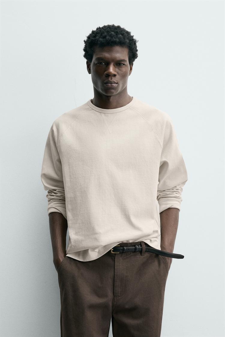 ZARA HEAVYWEIGHT CREWNECK T-SHIRT