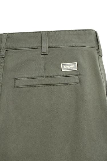 STRAIGHT-LEG CARGO TROUSERS - Light green by Zara