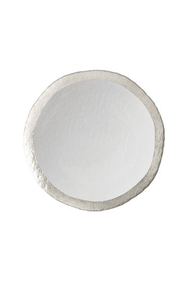 GLASS SERVICE PLATE WITH RIM - Silver by Zara