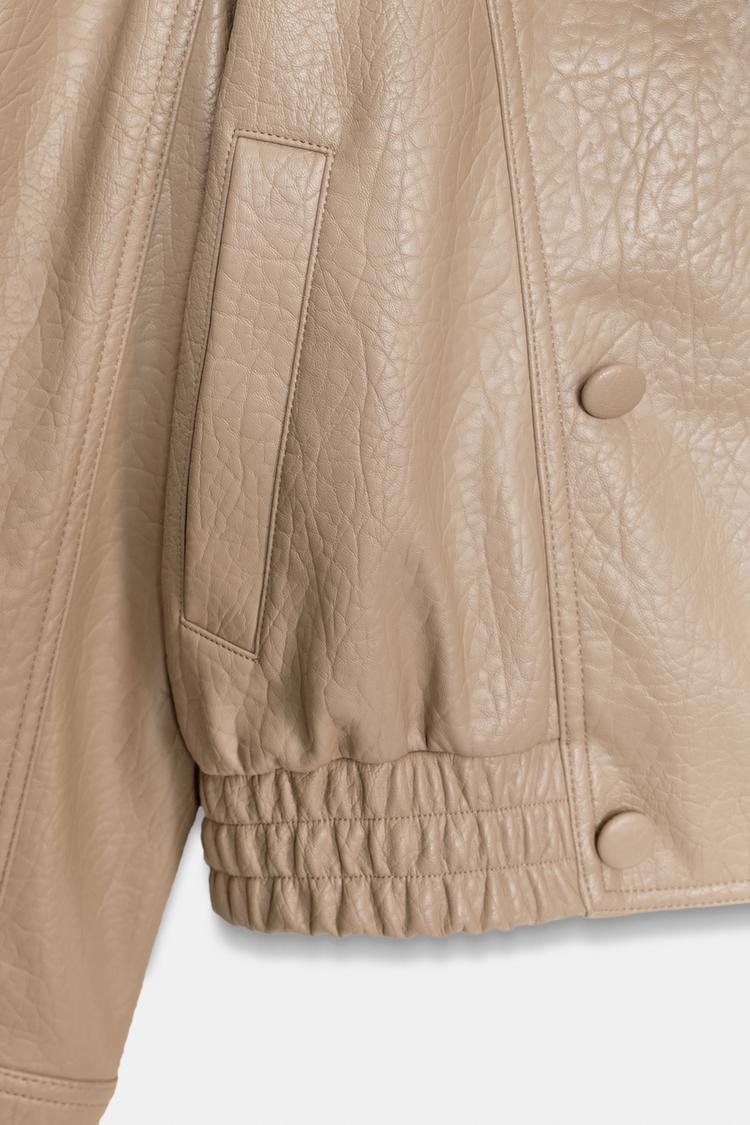 Chaqueta bomber efecto cuero 8