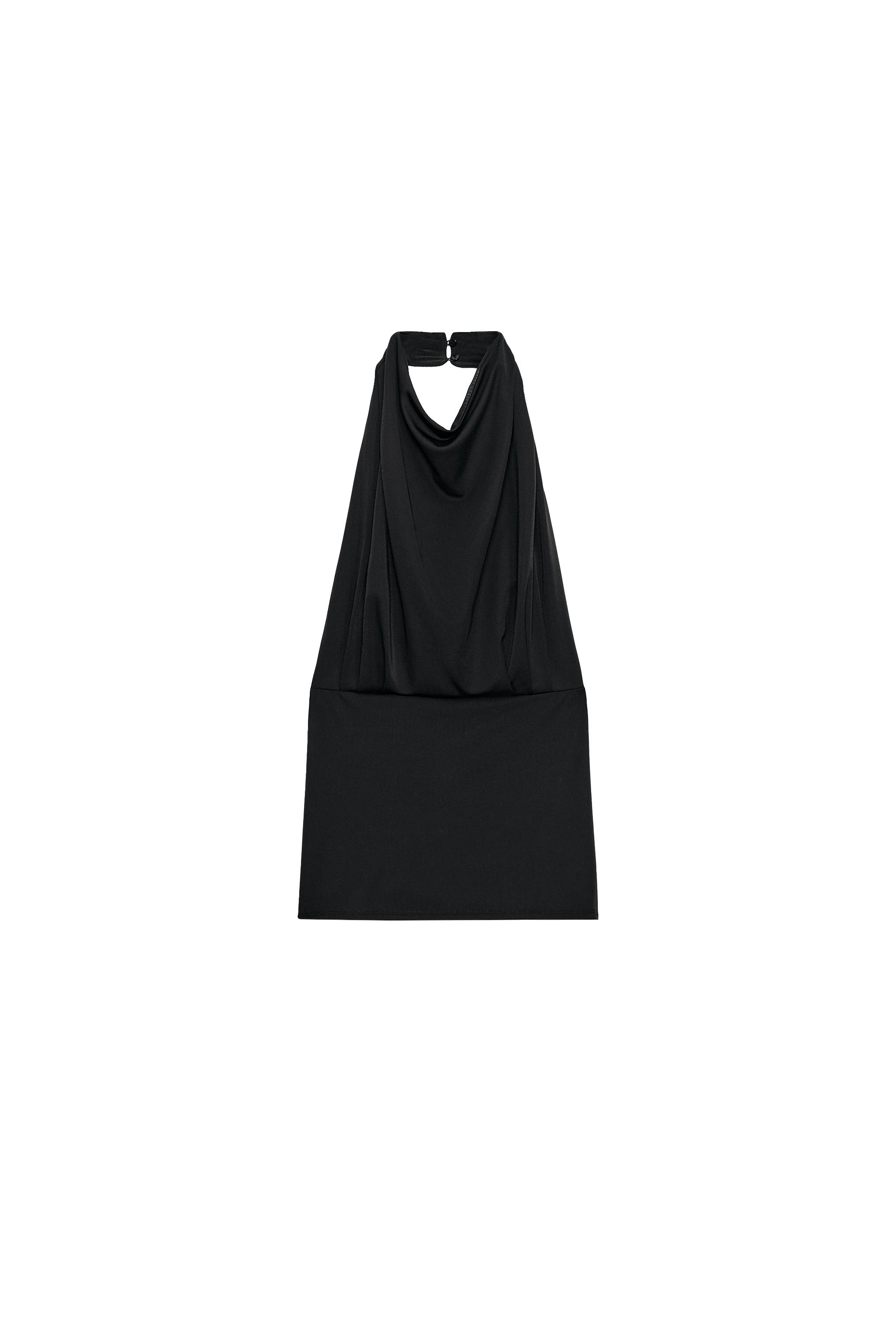 FLOWY DRAPED TOP - Black | ZARA United States