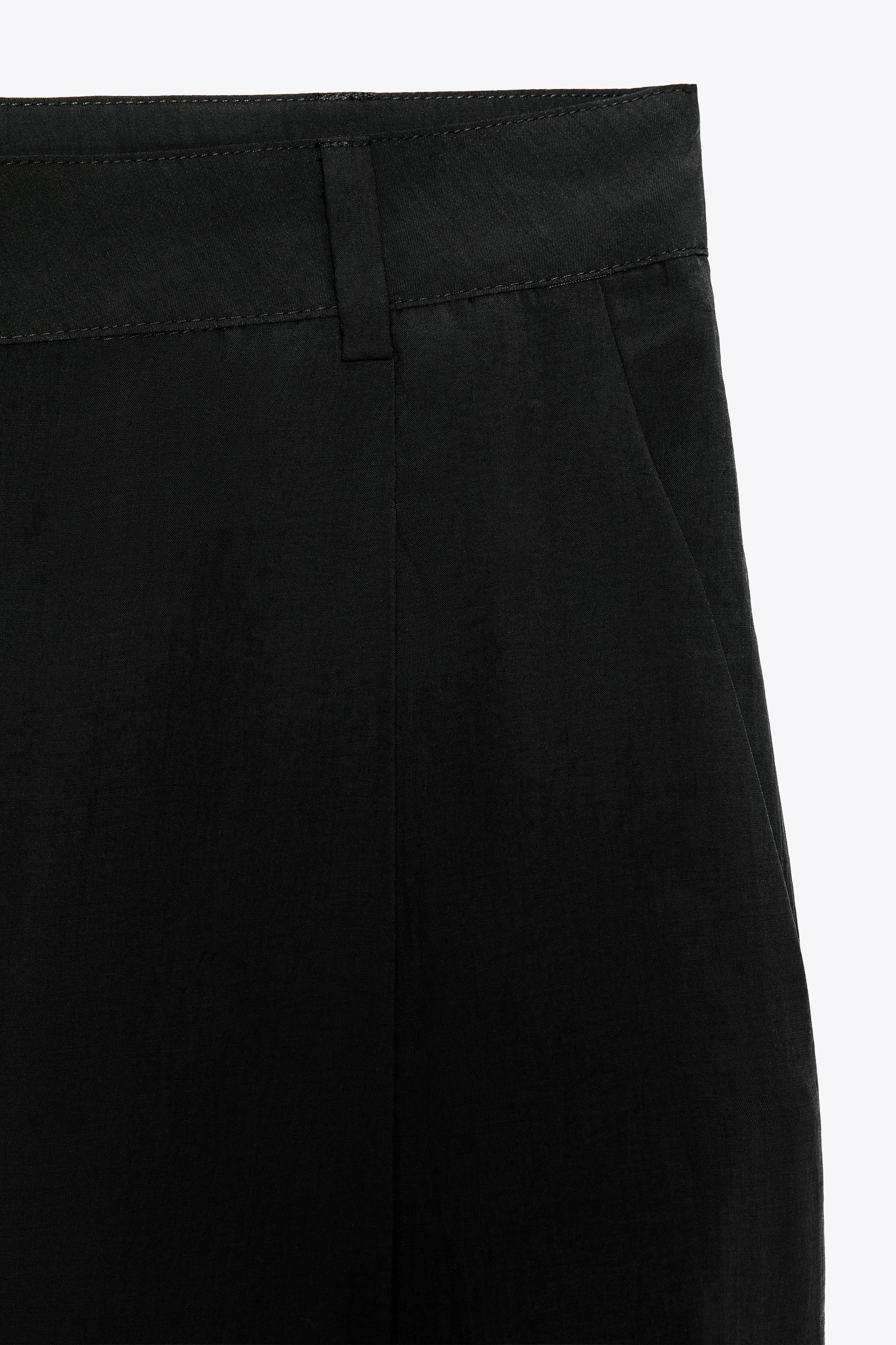 ZW COLLECTION ダーツ入りクロップド丈パンツ - ブラック | ZARA