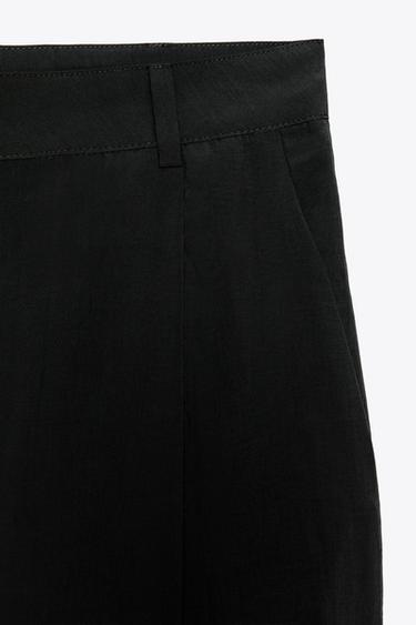 ZW COLLECTION CROPPED DARTED TROUSERS - Black by Zara - Image 6