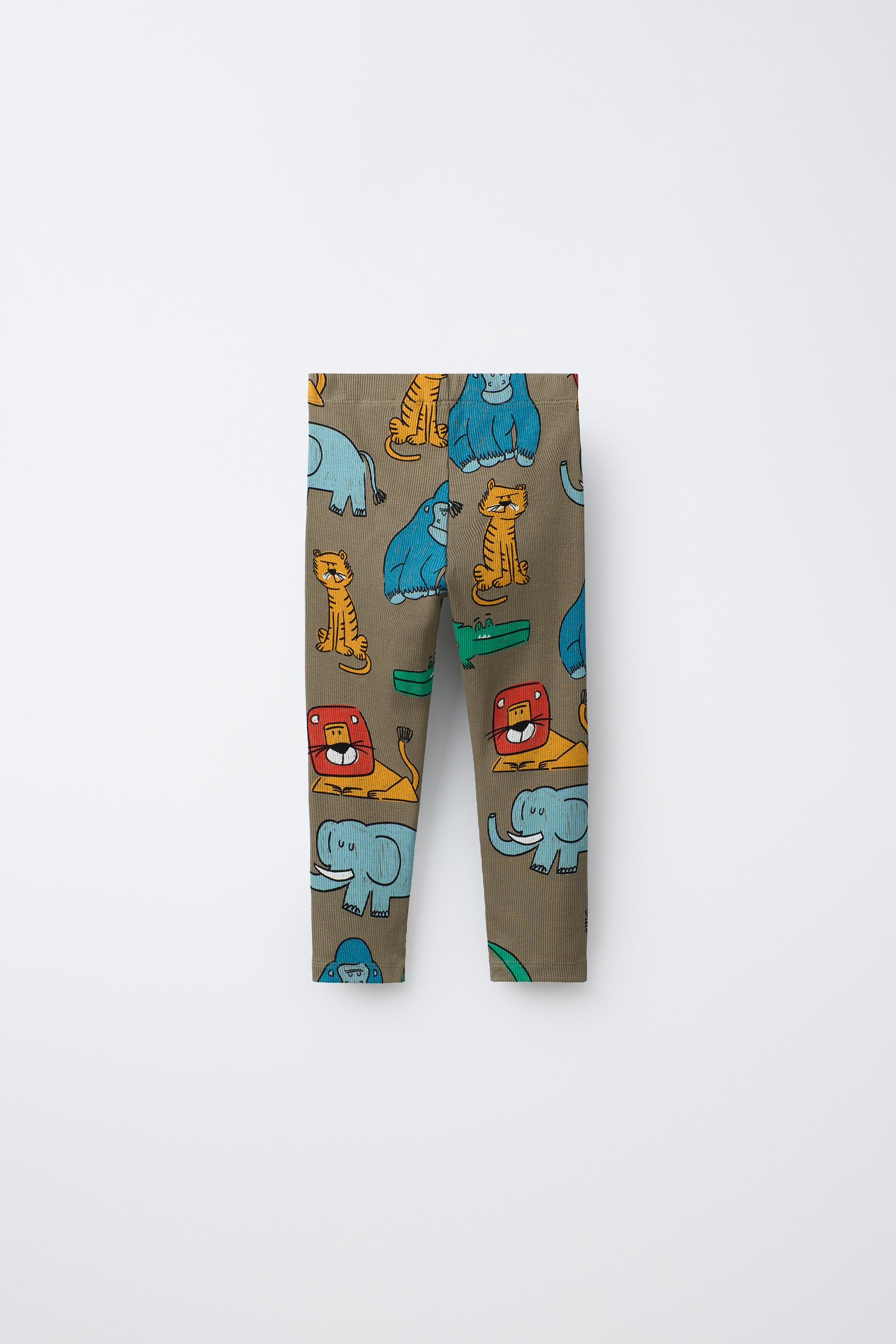 LEGGING CÔTELÉ IMPRIMÉ ANIMAUX