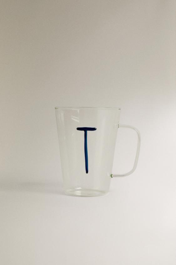 CANECA DE BOROSSILICATO COM INICIAL T - Petróleo da Zara - Imagem 0