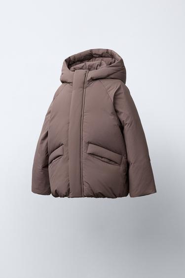FEATHER DOWN WATER REPELLENT PUFFER JACKET - Brown / Taupe by Zara - Image 1