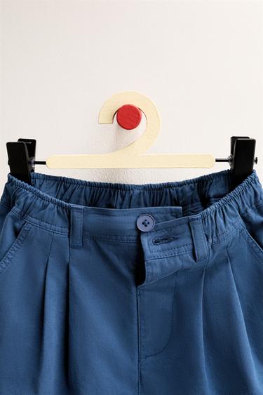 Zara ZARA TIMELESS - PLEATED BALLOON PANTS - Bluish