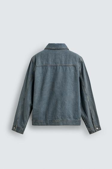 REGULAR FIT DENIM OVERSHIRT - Pastel blue by Zara