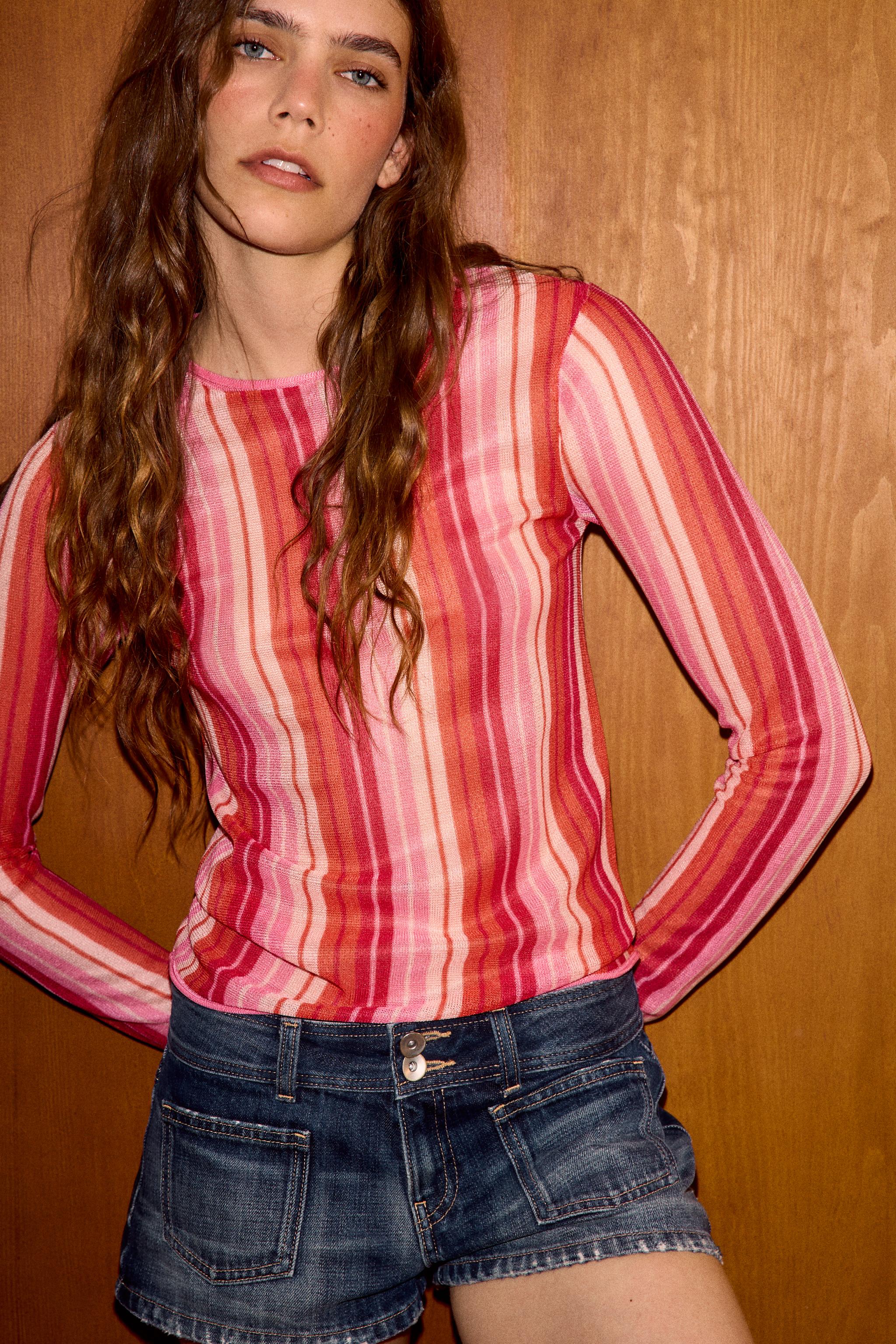 FINE STRIPED KNIT JUMPER