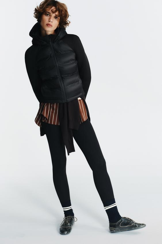 DETACHABLE HOOD QUILTED JACKET - Black by Zara - Image 0