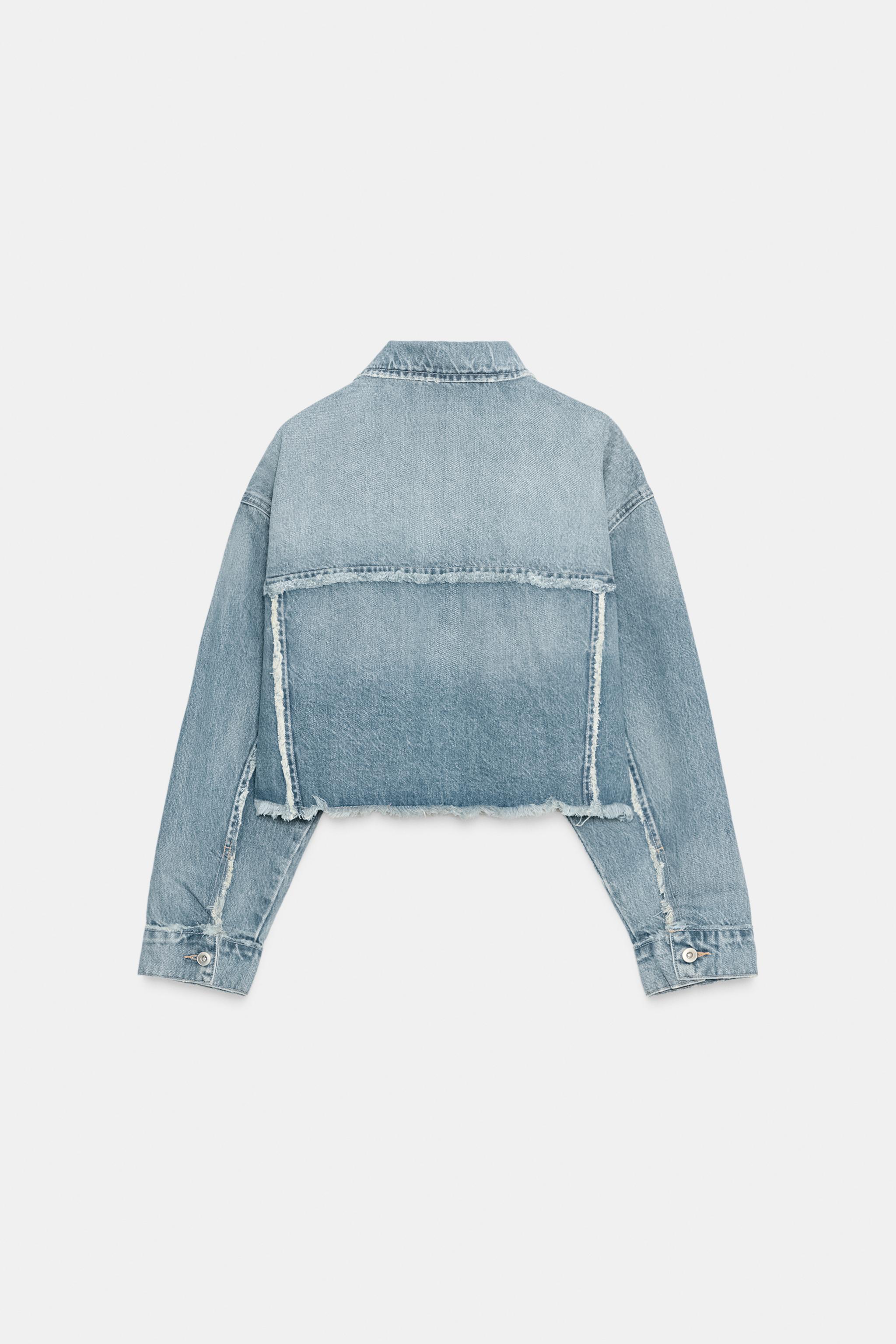 TRF クロップドデニムジャケット - ブルー | ZARA Japan / 日本