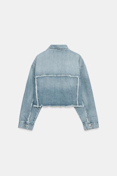 TRF CROP DENIM JACKET - Blue by Zara