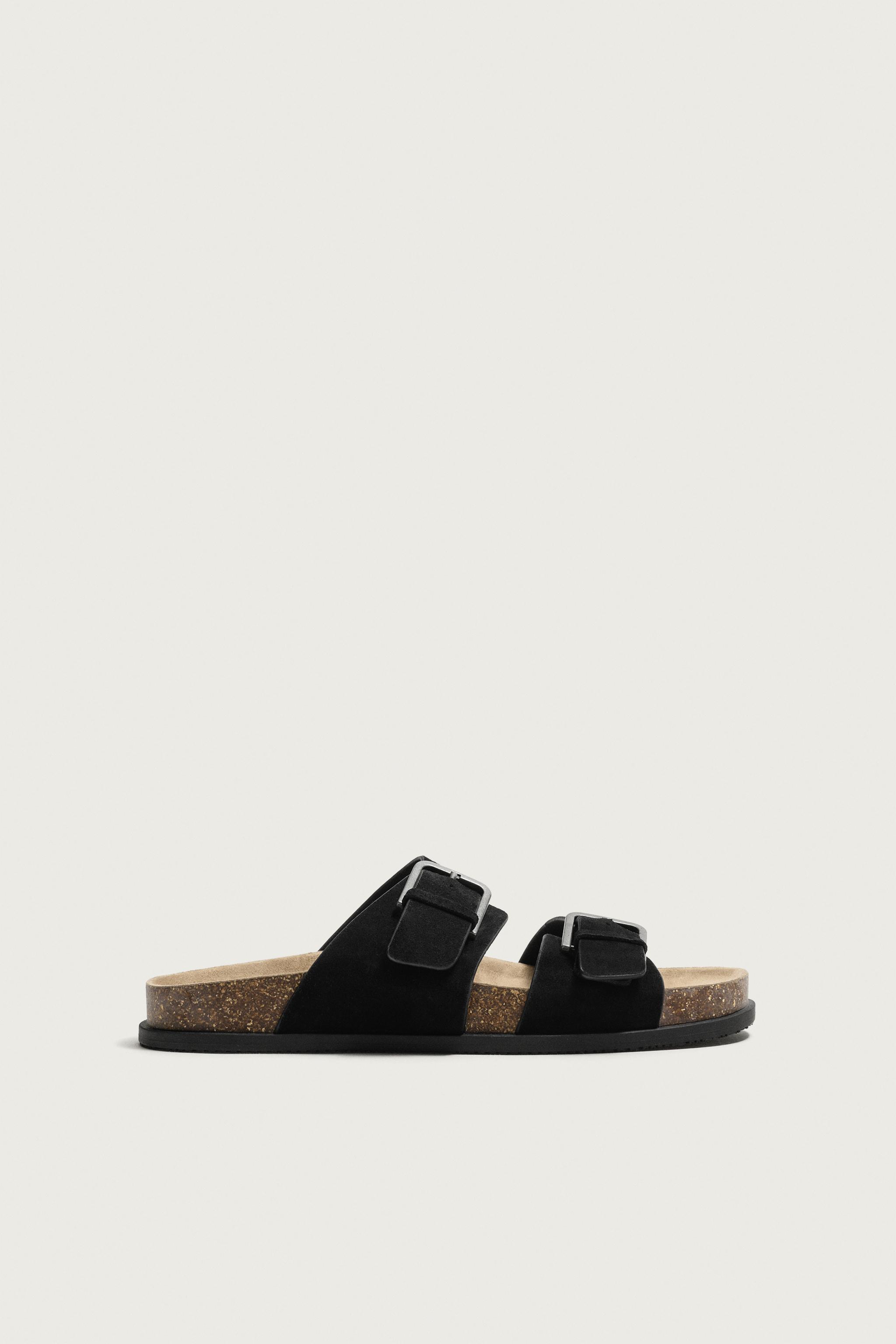 レザーストラップサンダル - ベージュ | ZARA Japan / 日本