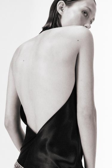 TOP SATINADO ZW COLLECTION - Negro de Zara