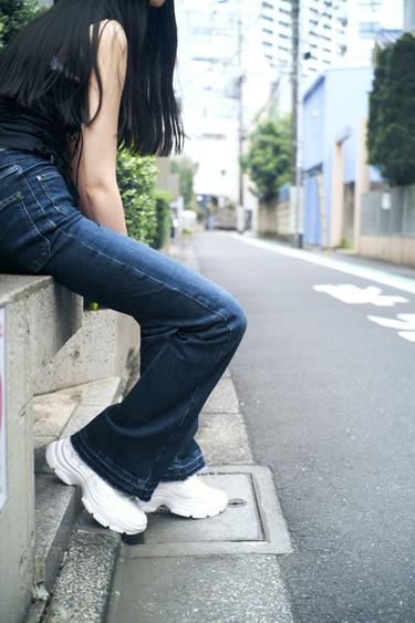 CHUNKY PLATFORM TRAINERS - White by Zara
