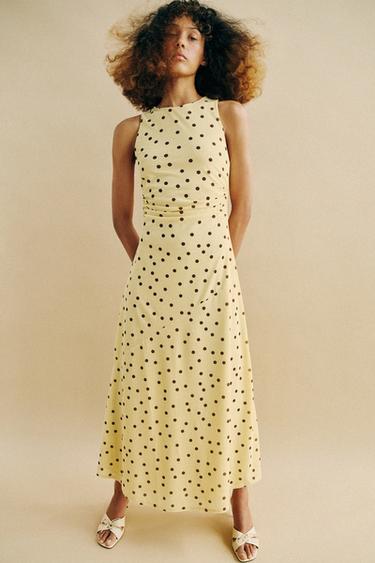 FLOWING DOTS DRESS - Yellow by Zara