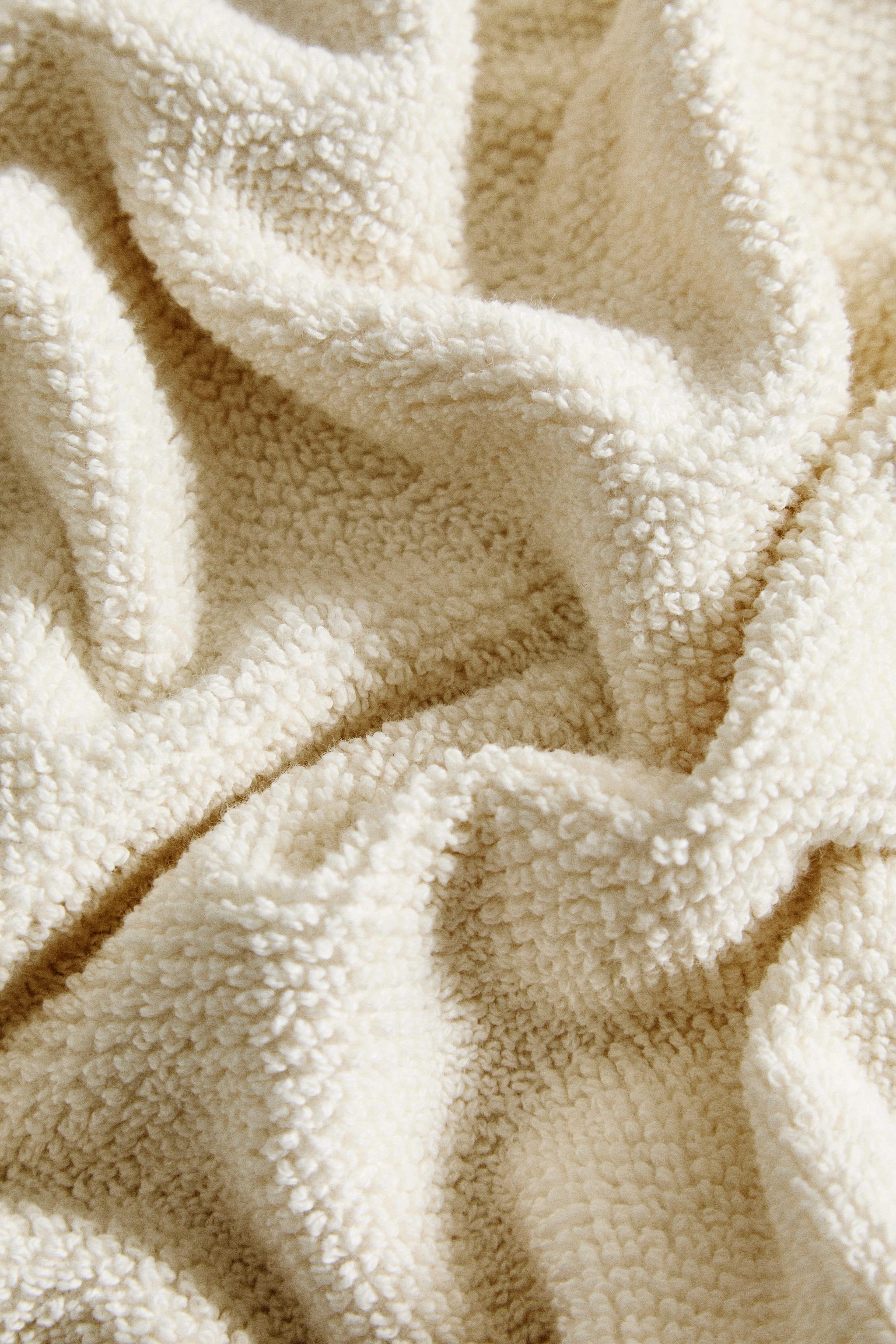 RICE STITCH BATH TOWEL WITH COLOURED EDGE Ivory ZARA Ireland