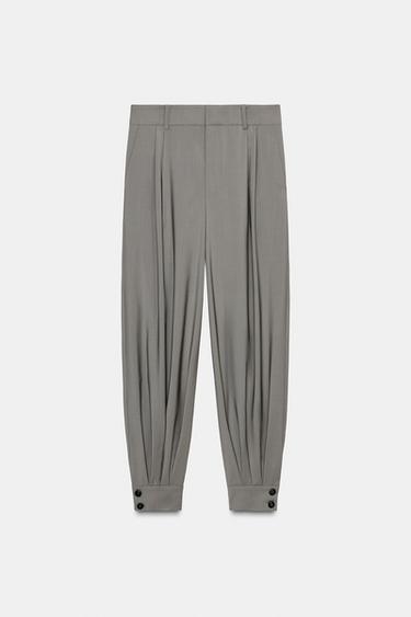 PANTALON BOUFFANT EN LAINE ZW COLLECTION ÉDITION LIMITÉE - Gris de Zara - Image 3