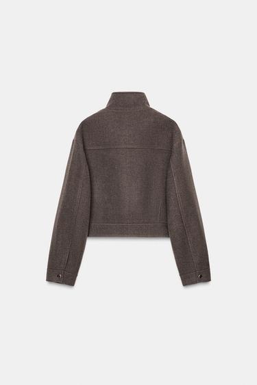 BLOUSON SOFT À COL MONTANT - Marron de Zara - Image 5