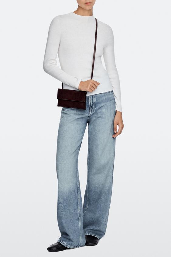 Zara Nappa leather crossbody bag - Brown - Image 0