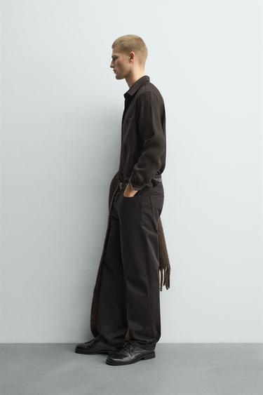 CHEMISE FLUIDE À POCHE - Marron de Zara - Image 3