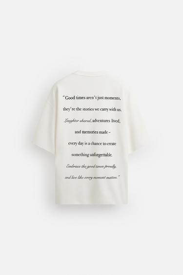 SUDADERA TEXTOS BORDADOS - Blanco de Zara