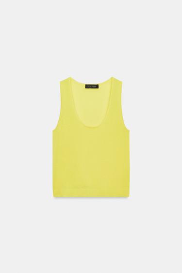 TOP PUNTO FINO - Amarillo de Zara