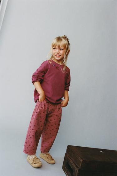 FLORAL BAGGY TROUSERS - Pink by Zara