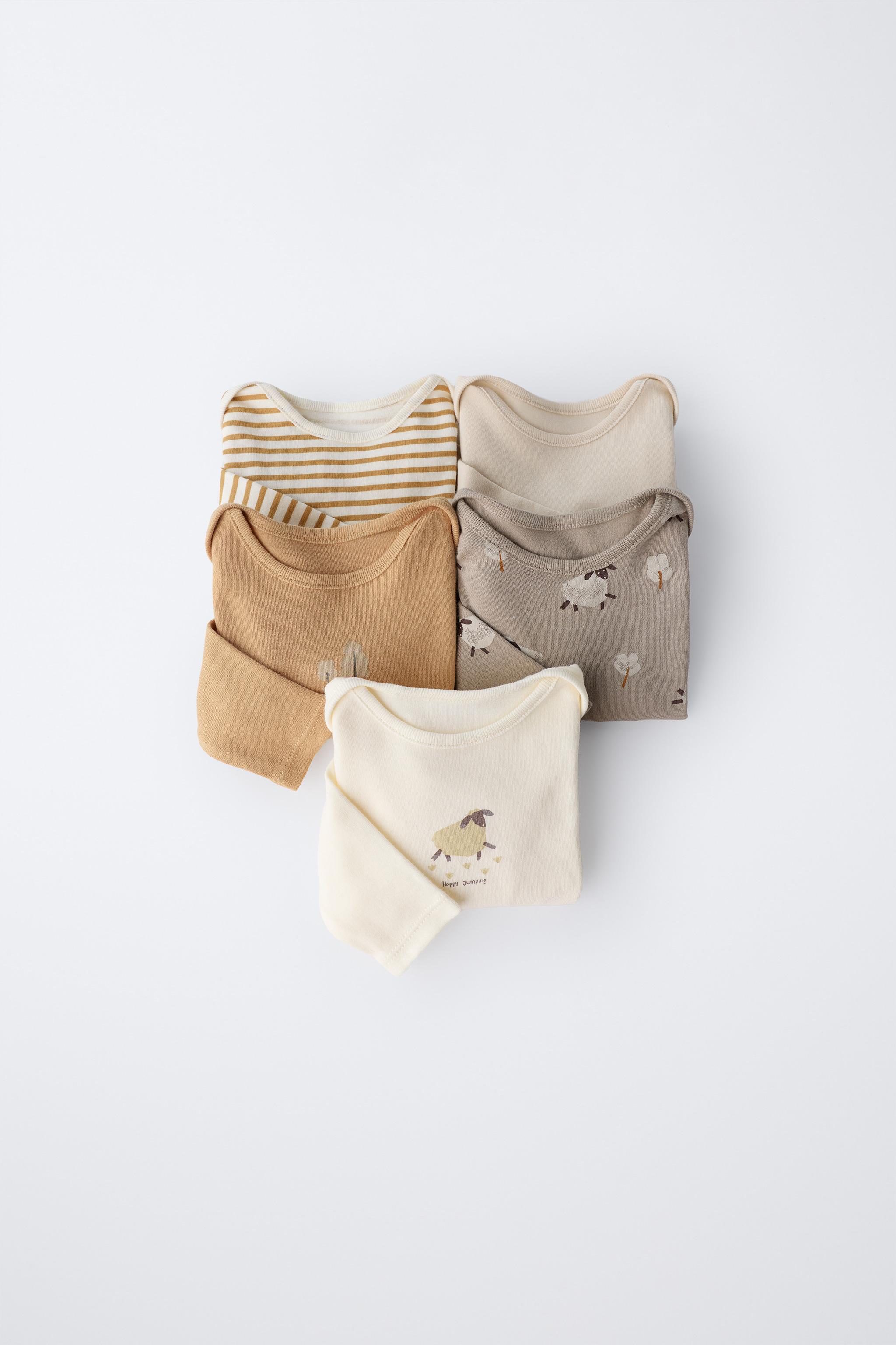 ヒツジプリントボディスーツ 5枚セット - マルチカラ― | ZARA Japan / 日本