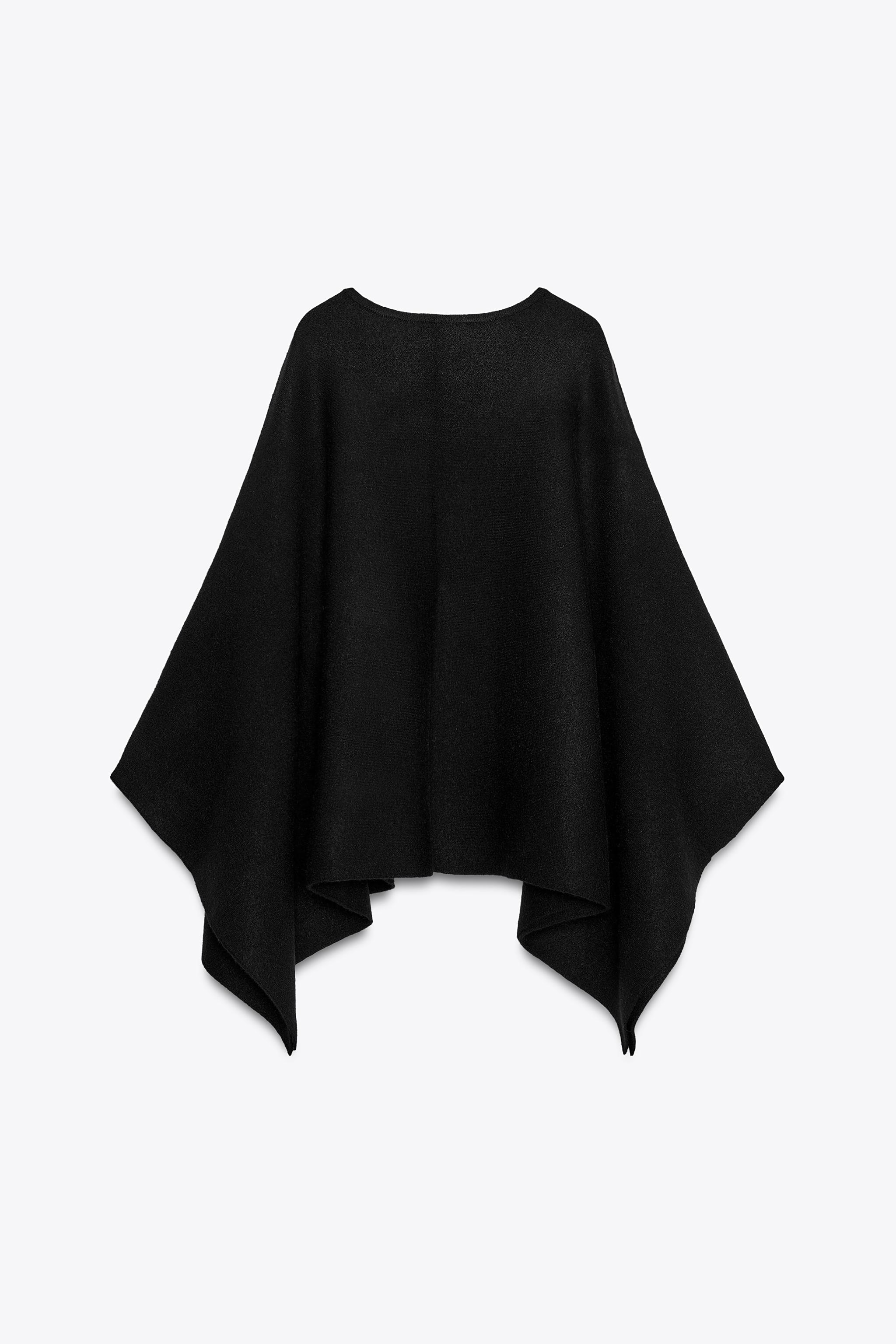 ⭐️Rady⭐️ケープニットコート(ブラック) ZARA ザラ ニットケープコート S - メルカリ