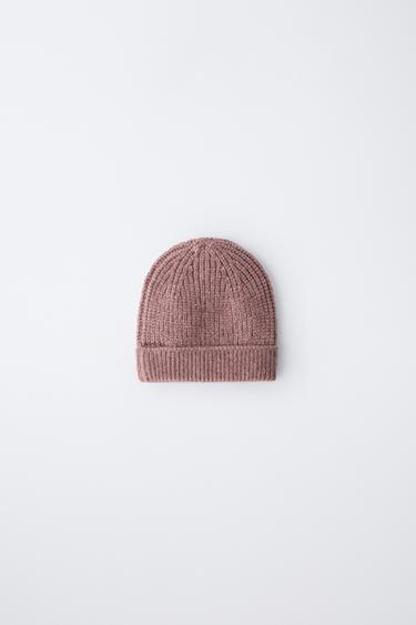 BASIC KNITTED BEANIE - Pink by Zara