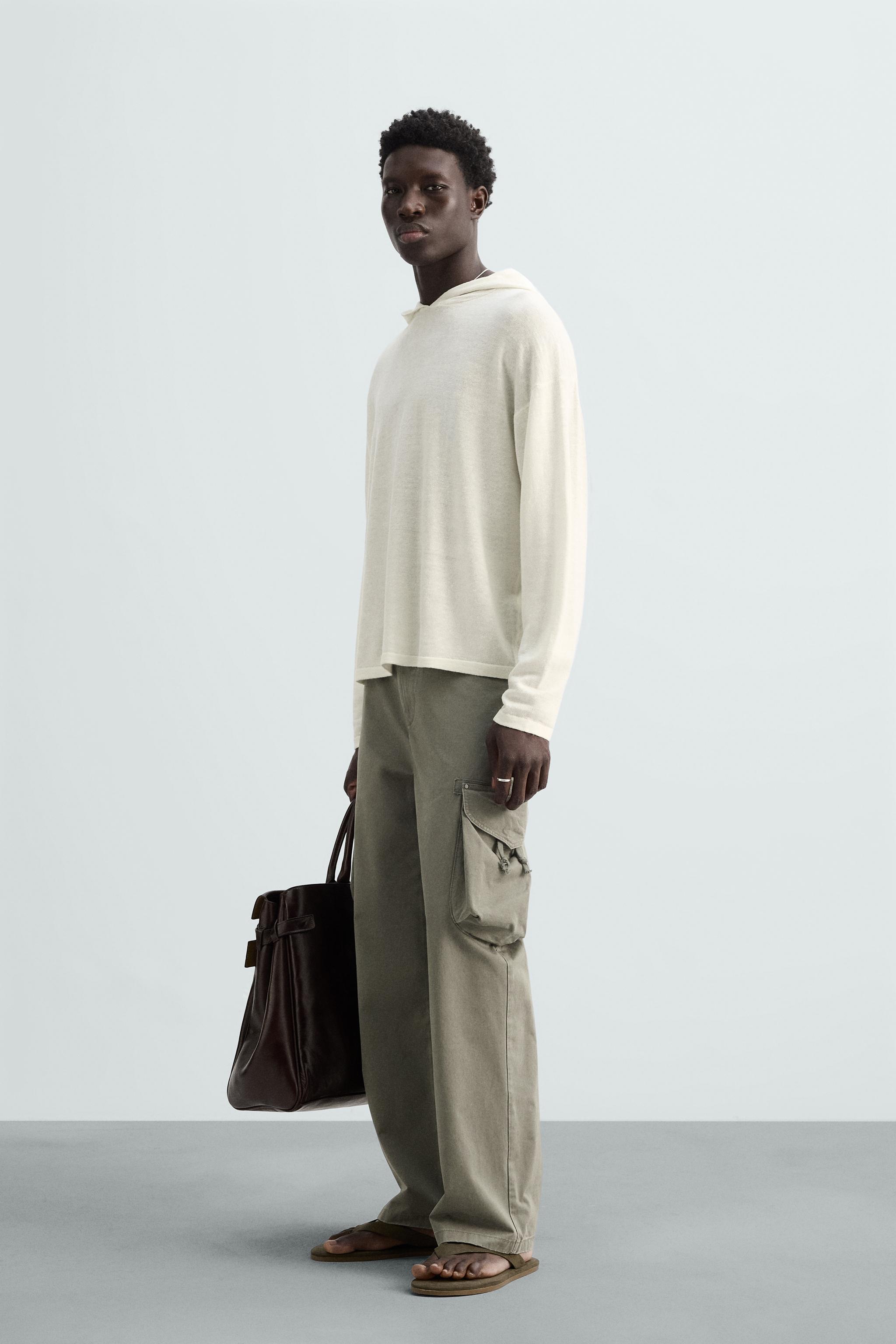 【最安値】 WOOL LINEN BACKSATIN CARGO 最安値】 WOOL LINEN BACKSATIN CARGO