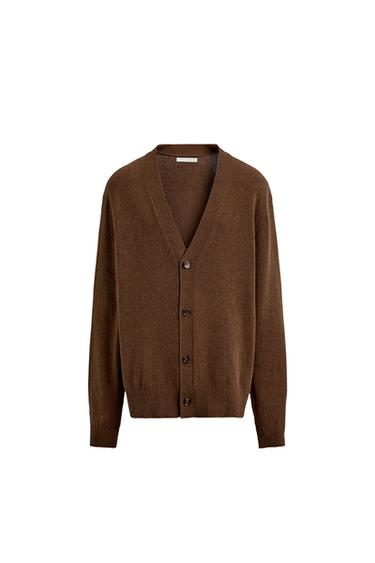 REGULAR FIT COTTON BLEND CARDIGAN