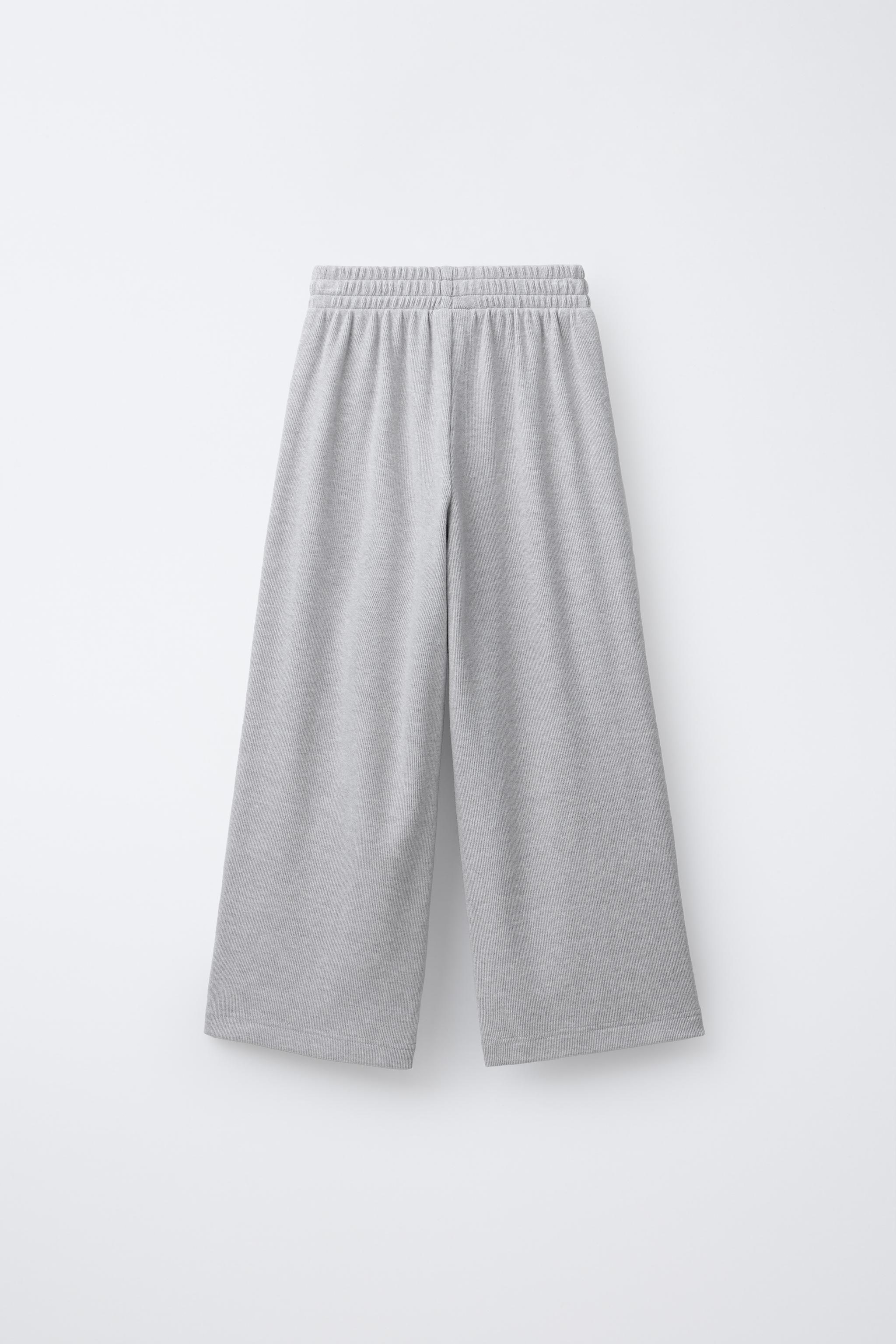 SOFT TOUCH WIDE LEG PANTS - Gray | ZARA United States