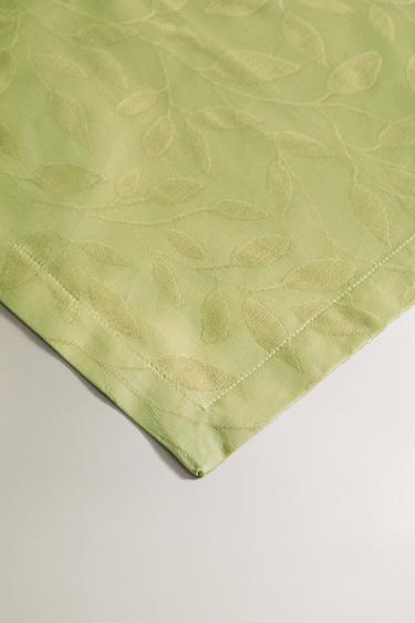 SET DE TABLE JACQUARD VÉGÉTAL - Vert de Zara - Image 2