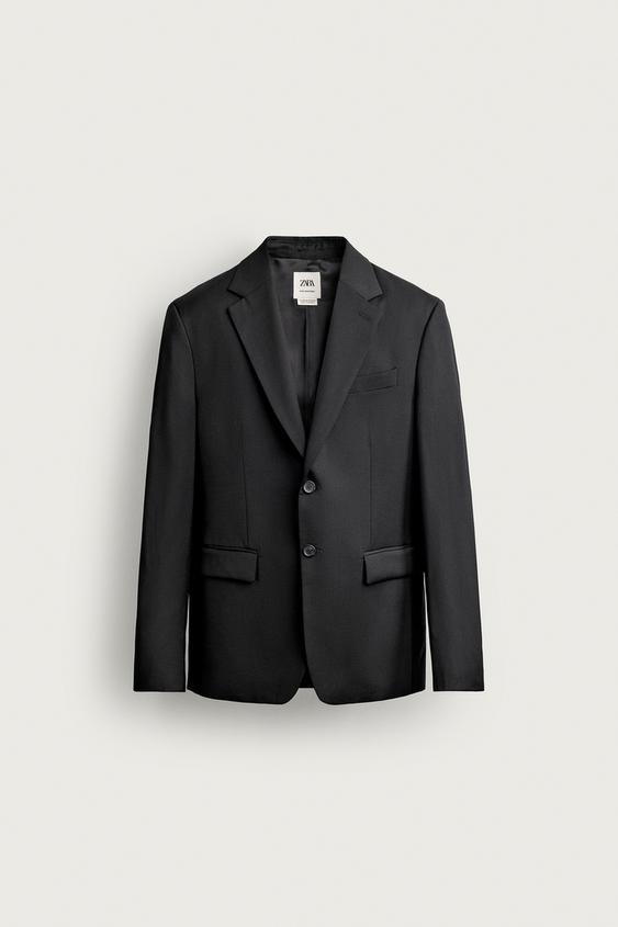 BLAZER TRAJE 100% LANA - Negro de Zara - Imagen 0