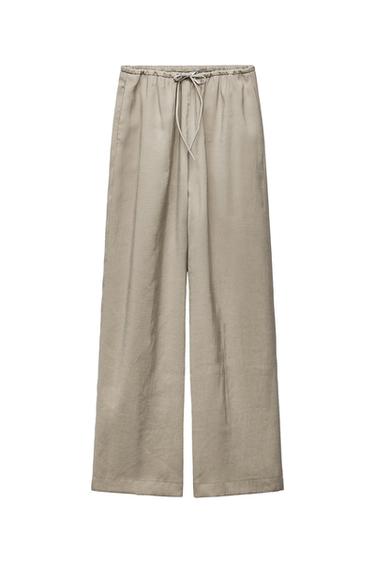 ZW COLLECTION FLOWING PYJAMA-STYLE TROUSERS