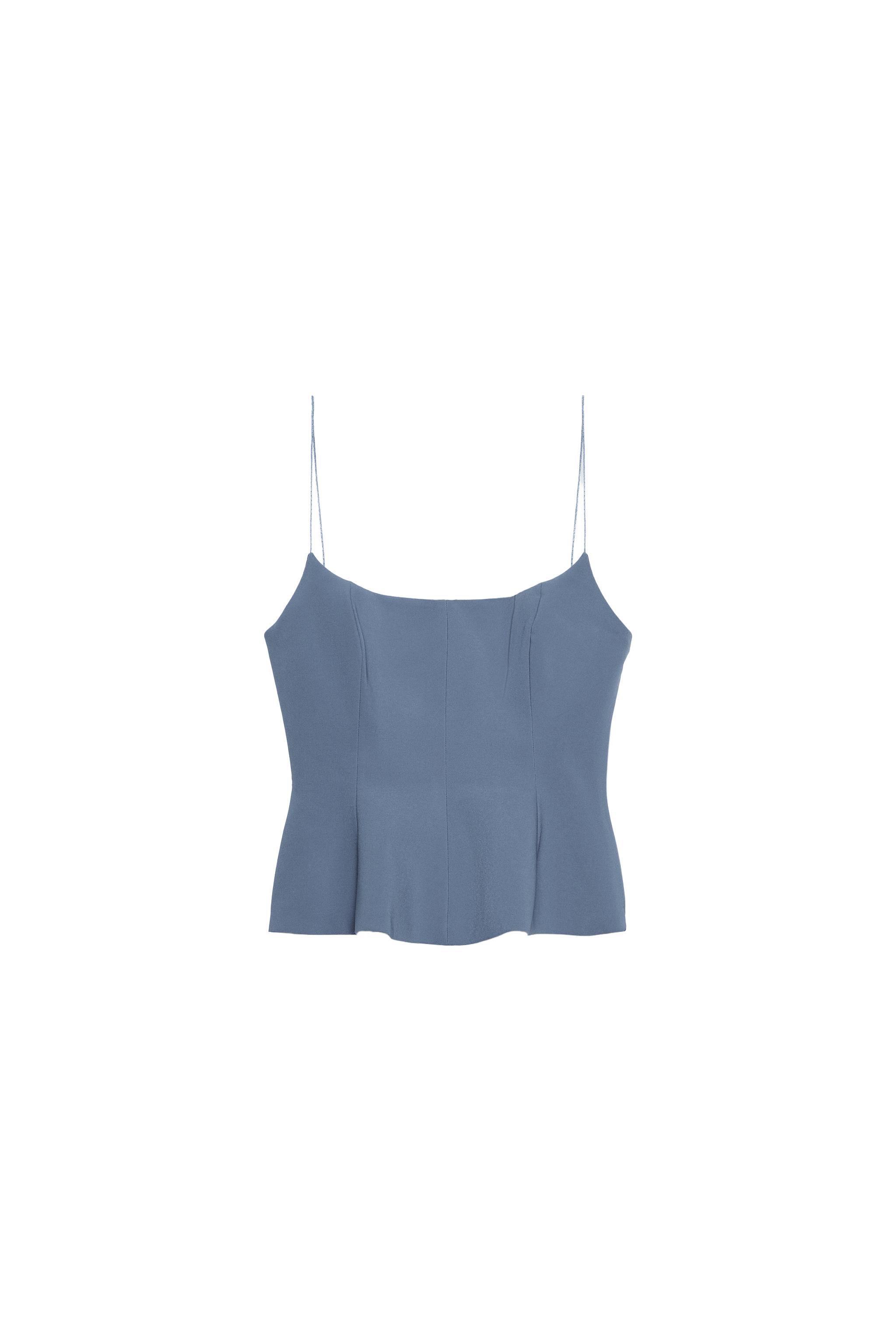TOP PEPLUM - Azul-anil | ZARA Brasil