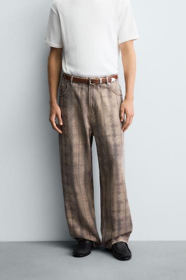 BAGGY FIT JEANS - Printed by Zara